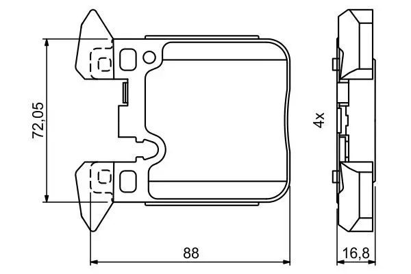 Handler.Part Brake pad set, disc brake Bosch 0986494774 7