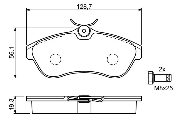 Handler.Part Brake pad set, disc brake Bosch 0986424635 5