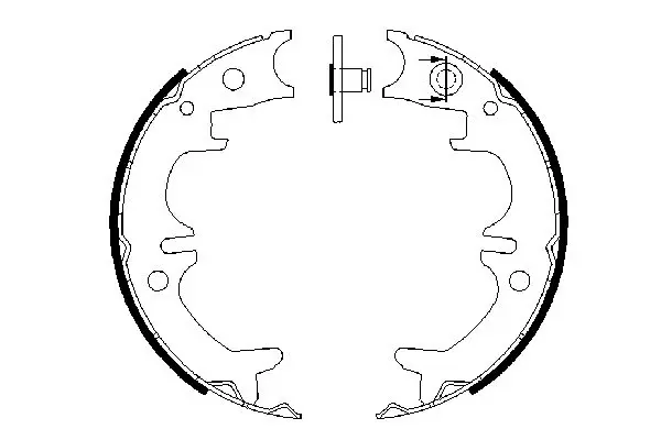 Handler.Part Brake shoe set, parking brake Bosch 0986487680 5