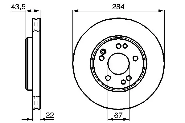 Handler.Part Brake disc Bosch 0986478589 1