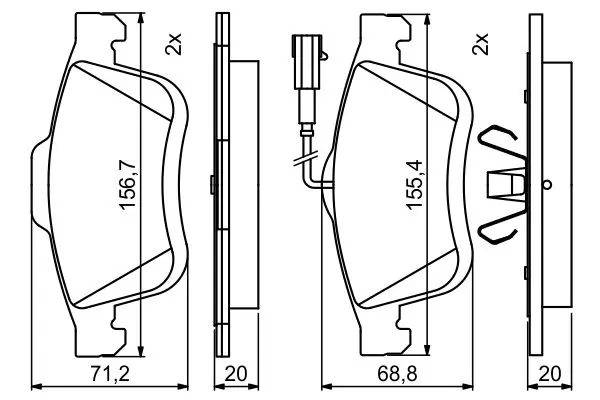 Handler.Part Brake pad set, disc brake Bosch 0986494795 7