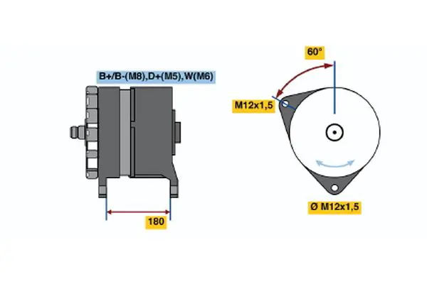 Handler.Part Alternator Bosch 0986033550 1