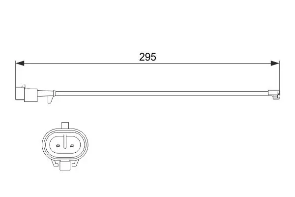 Handler.Part Warning contact, brake pad wear Bosch 1987473537 1