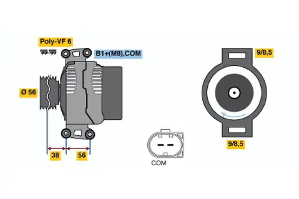 Handler.Part Alternator Bosch 0124525113 1