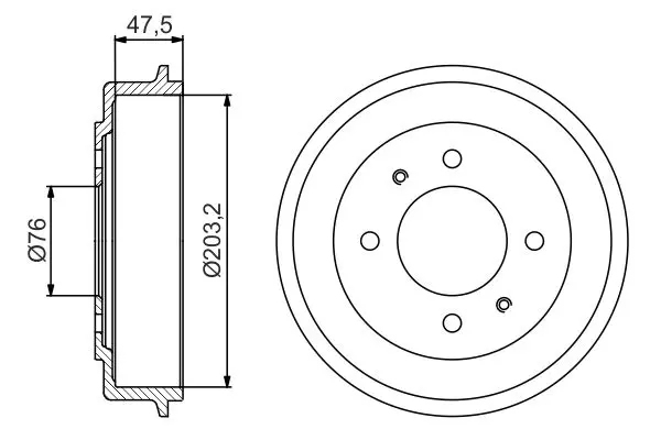 Handler.Part Brake drum Bosch 0986477180 1