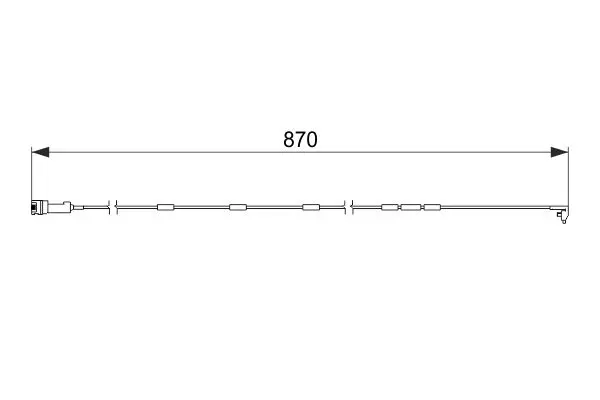 Handler.Part Warning contact, brake pad wear Bosch 1987474578 1