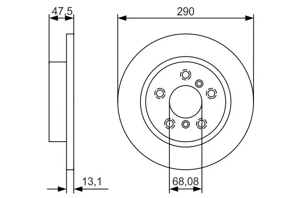 Handler.Part Brake disc Bosch 0986479D17 5