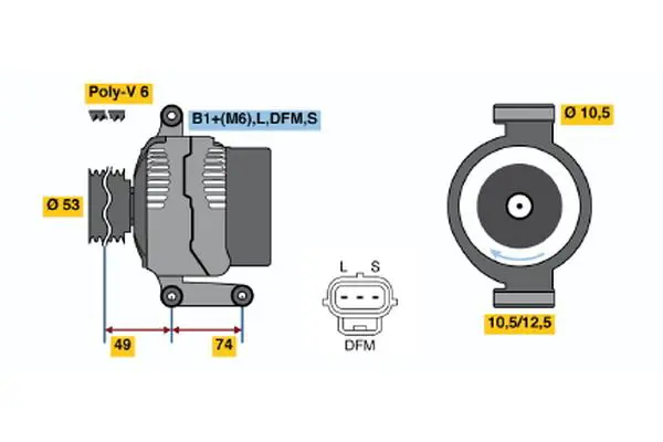 Handler.Part Alternator Bosch 0986047260 1