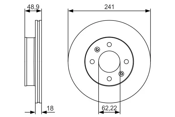 Handler.Part Brake disc Bosch 0986479S04 1