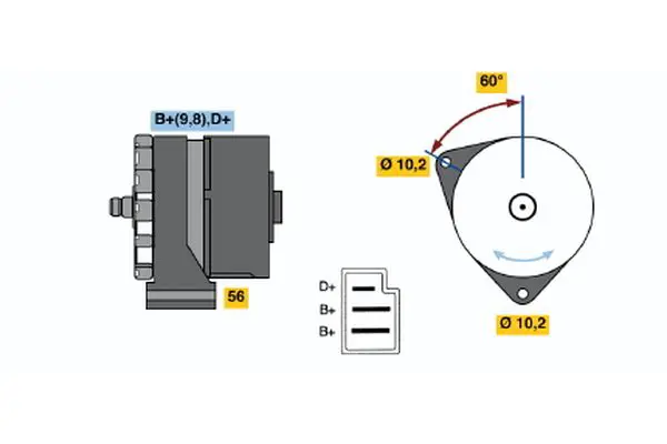 Handler.Part Alternator Bosch 0120489328 1