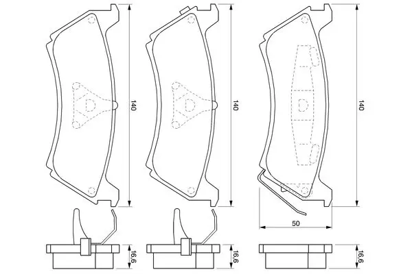 Handler.Part Brake pad set, disc brake Bosch 0986424648 7