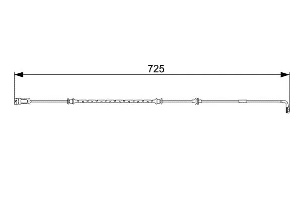 Handler.Part Warning contact, brake pad wear Bosch 1987473017 1