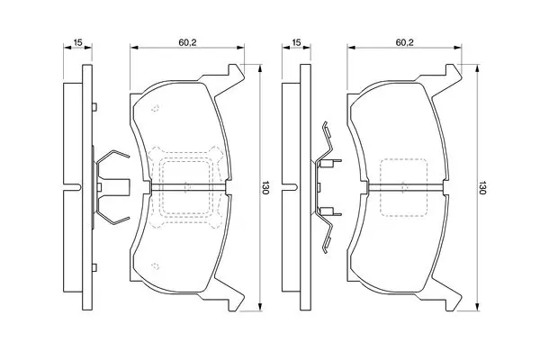 Handler.Part Brake pad set, disc brake Bosch 0986424142 1