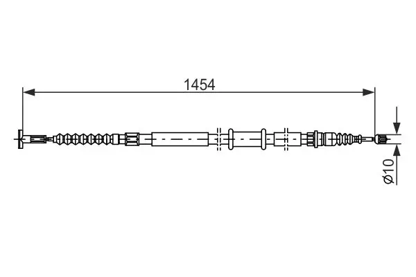 Handler.Part Cable, parking brake Bosch 1987482179 1