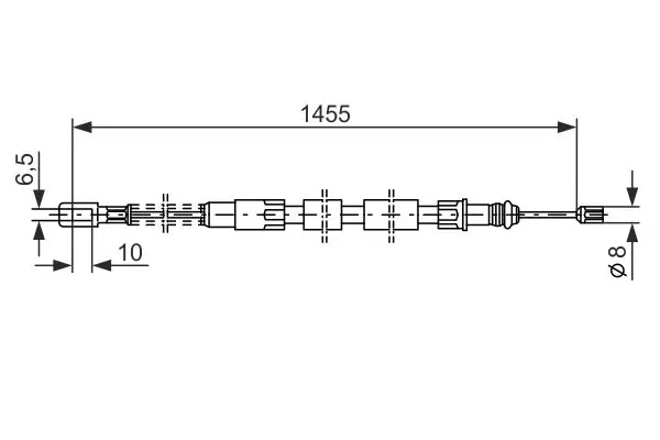 Handler.Part Cable, parking brake Bosch 1987477040 5