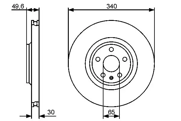 Handler.Part Brake disc Bosch 0986479464 5