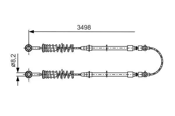 Handler.Part Cable, parking brake Bosch 1987477291 1