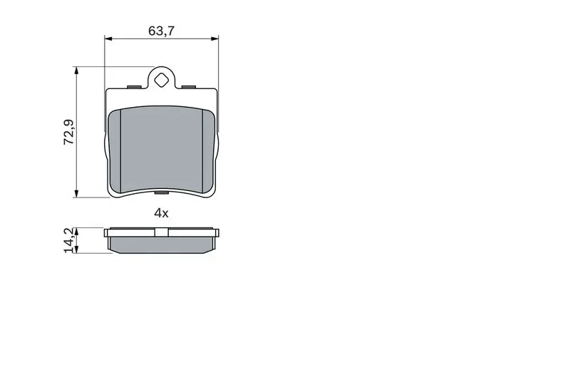 Handler.Part Brake pad set, disc brake Bosch 0986494016 7