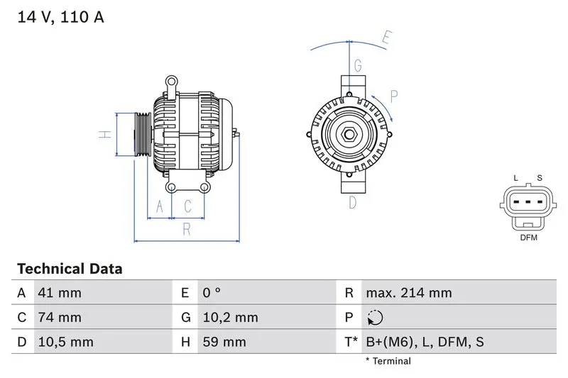 Handler.Part Alternator Bosch 0986045370 1