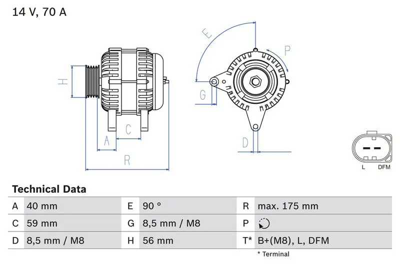 Handler.Part Alternator Bosch 0986042600 1