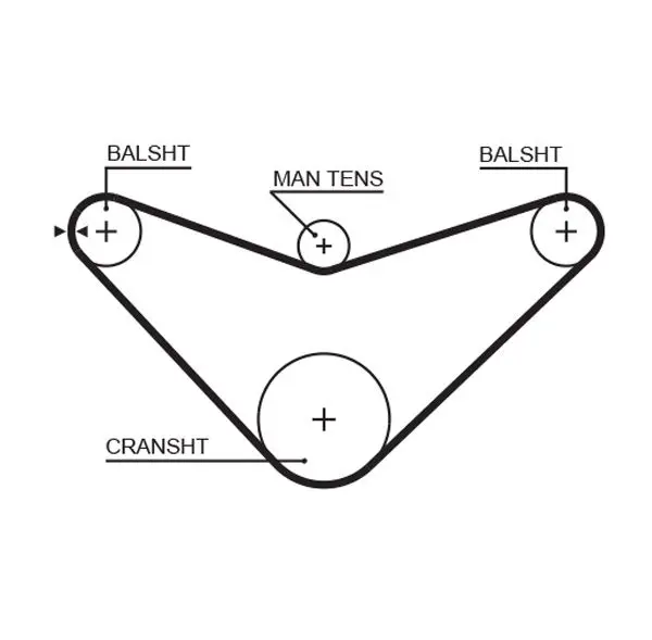 Handler.Part Timing belt set Gates K025349XS 3