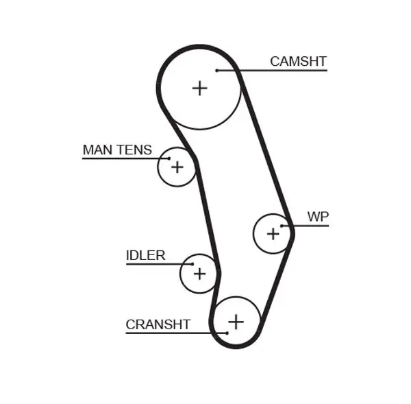 Handler.Part Timing belt Gates 5346XS 1