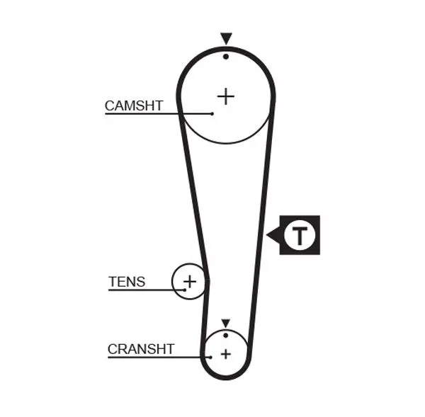 Handler.Part Timing belt set Gates K015393XS 2