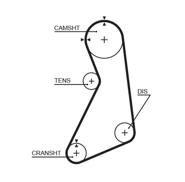 Handler.Part Timing belt set Gates K015399XS 2