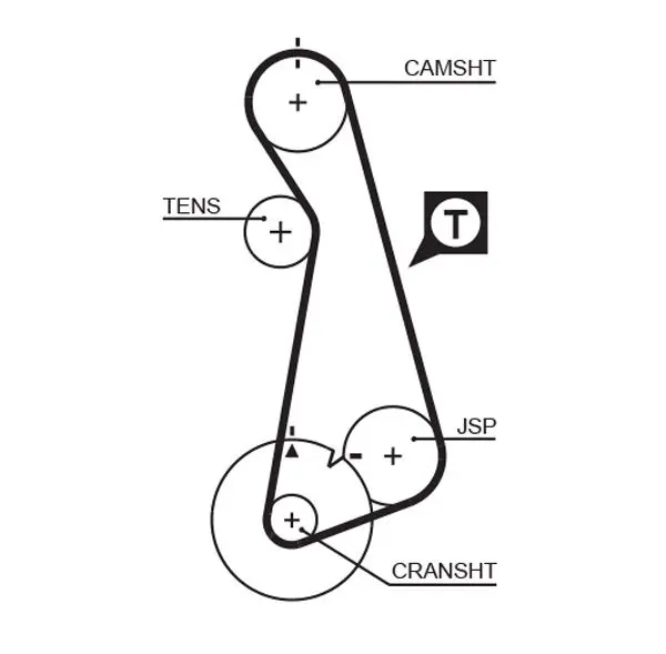 Handler.Part Timing belt set Gates K015424XS 2