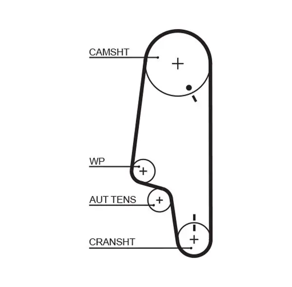 Handler.Part Timing belt Gates 5428XS 1