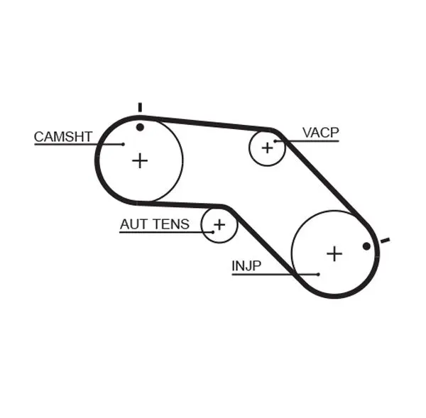 Handler.Part Timing belt set Gates K035309XS 3