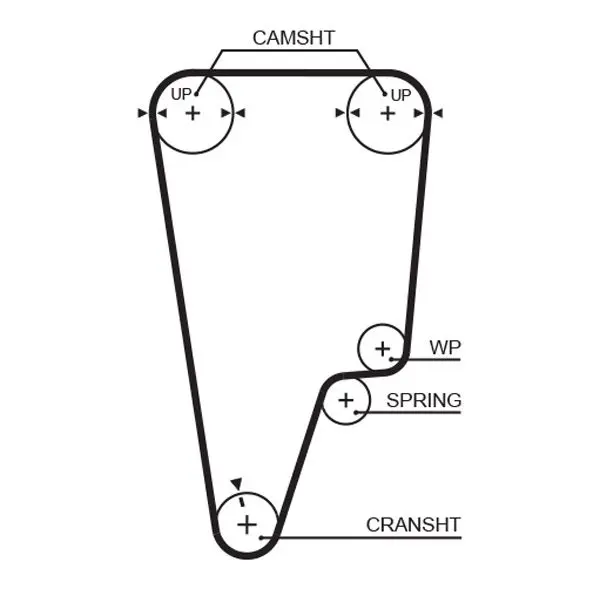 Handler.Part Timing belt set Gates K015505XS 2