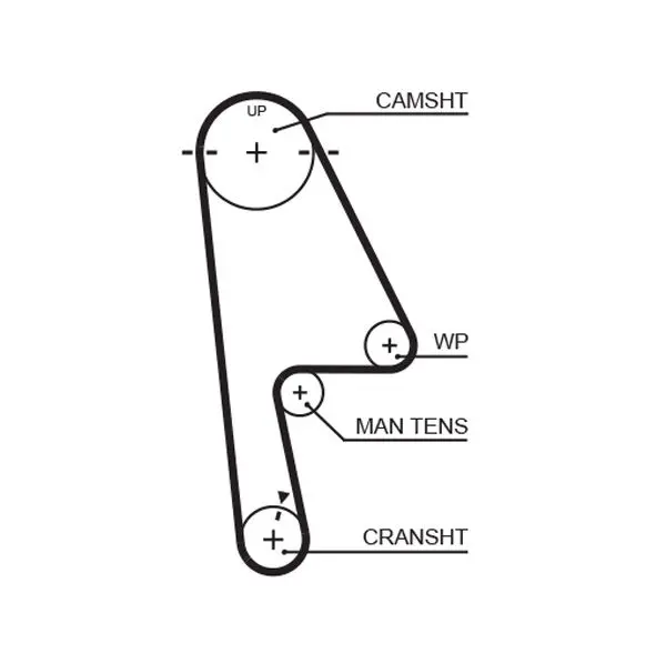 Handler.Part Timing belt set Gates K015466XS 2