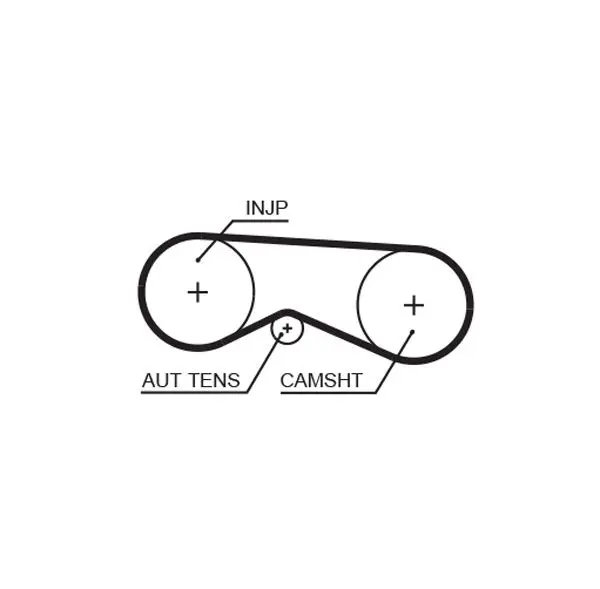 Handler.Part Timing belt set Gates K025557XS 3