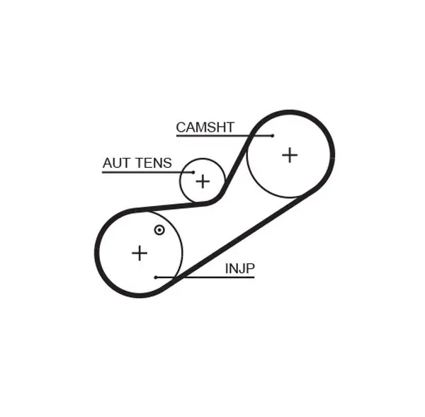 Handler.Part Timing belt set Gates K025547XS 3