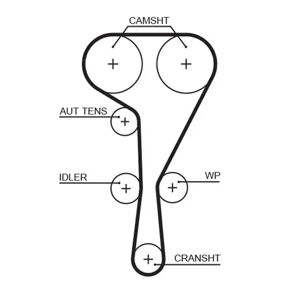 Handler.Part Timing belt set Gates K045550XS 2