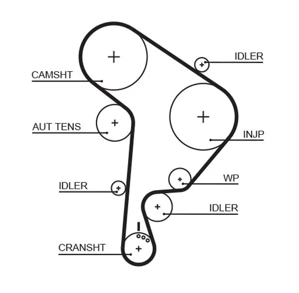 Handler.Part Timing belt set Gates K025559XS 2