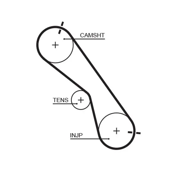 Handler.Part Timing belt set Gates K015560XS 2