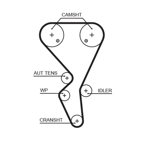 Handler.Part Timing belt set Gates K015581XS 2