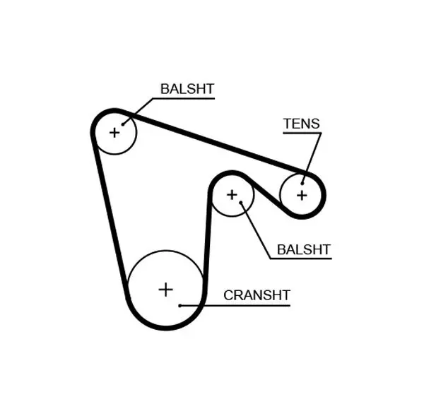 Handler.Part Timing belt set Gates K065429XS 3