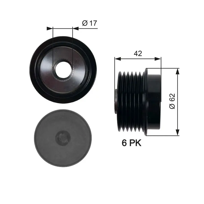 Handler.Part Alternator freewheel clutch Gates OAP7152 1