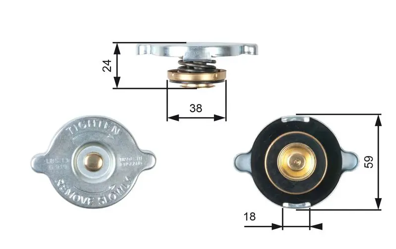 Handler.Part Sealing cap, radiator Gates RC112 1