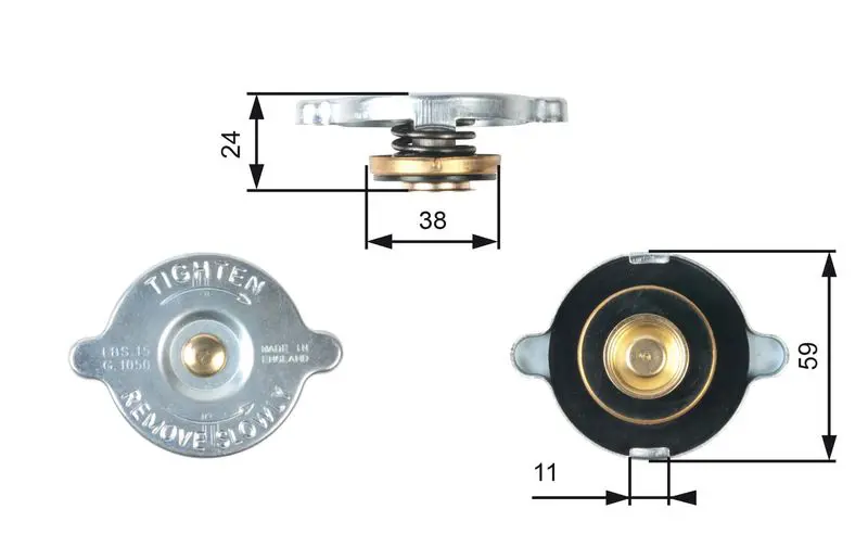 Handler.Part Sealing cap, radiator Gates RC120 1