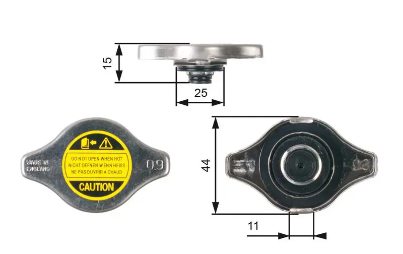 Handler.Part Sealing cap, radiator Gates RC127 1