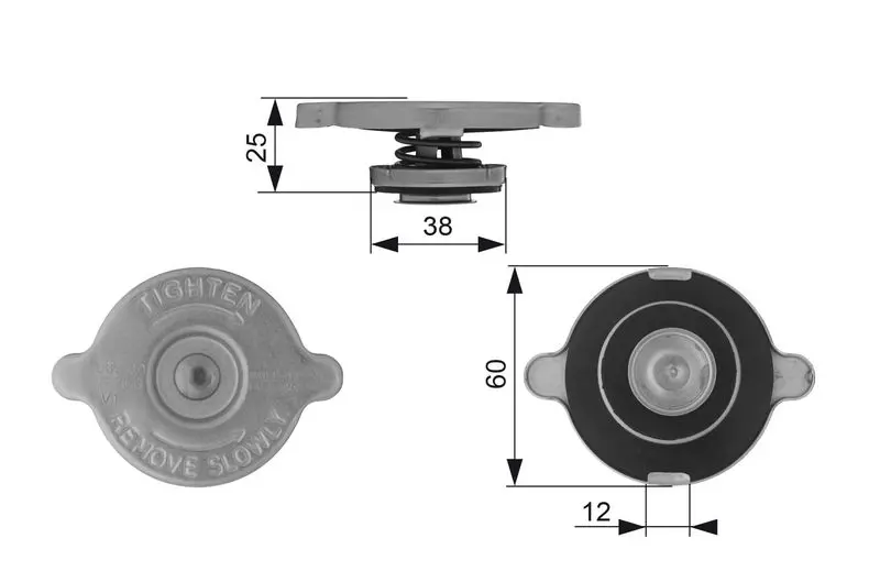 Handler.Part Sealing cap, radiator Gates RC132 1