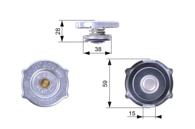 Handler.Part Sealing cap, radiator Gates RC135 1