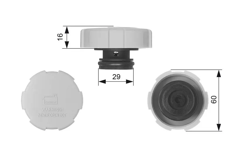 Handler.Part Sealing cap, coolant tank Gates RC231 1