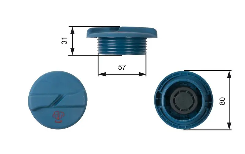 Handler.Part Sealing cap, coolant tank Gates RC234 1