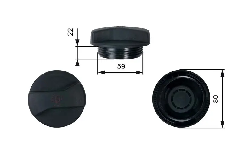 Handler.Part Sealing cap, coolant tank Gates RC245 1