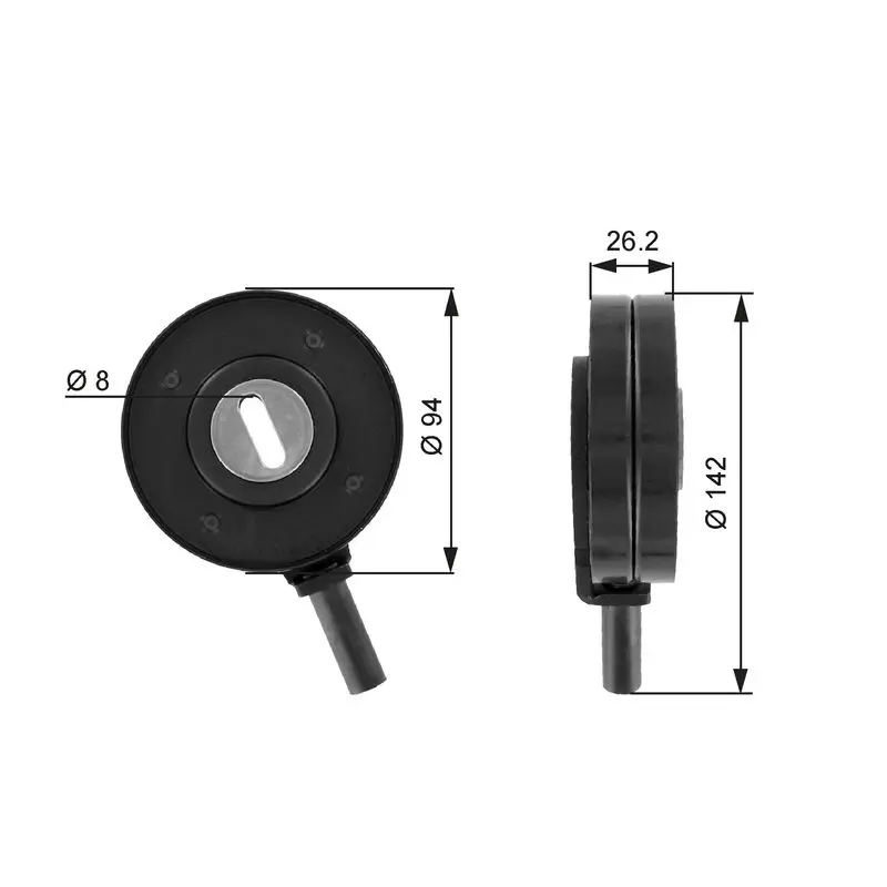 Handler.Part Tensioner pulley, v-ribbed belt Gates T36022 1